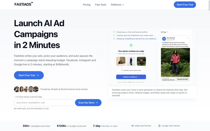 FastiAds product preview