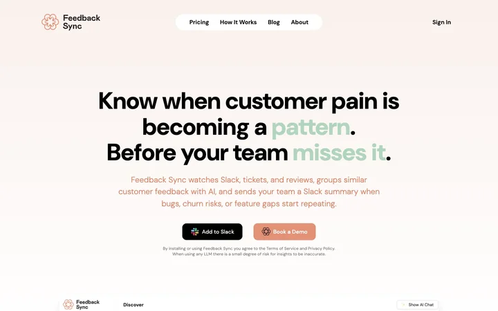 FeedbackSync product preview
