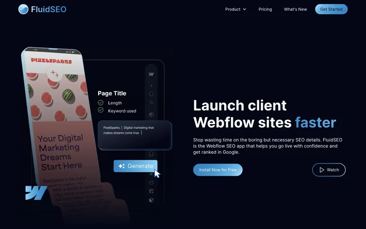 FluidSEO 产品预览