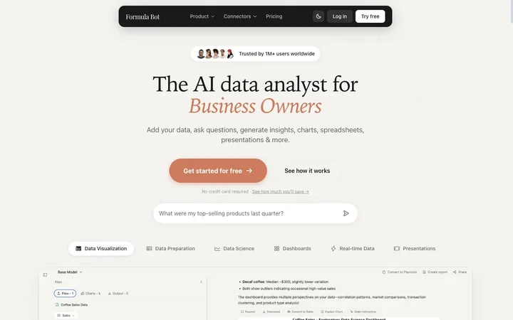 Formula Bot product preview