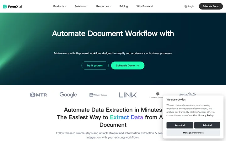 FormX.ai product preview