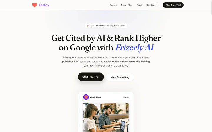 Frizerly AI product preview