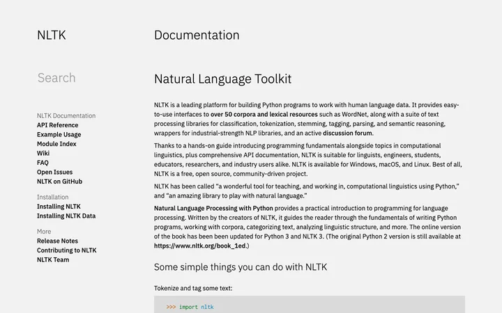 NLTK product preview