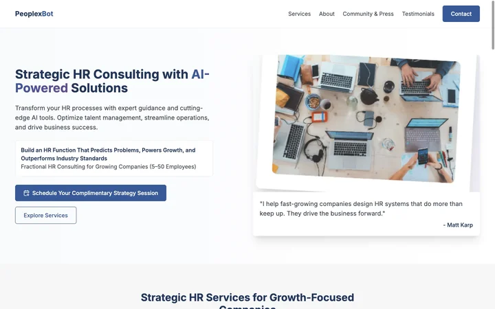 PeoplexBot product preview