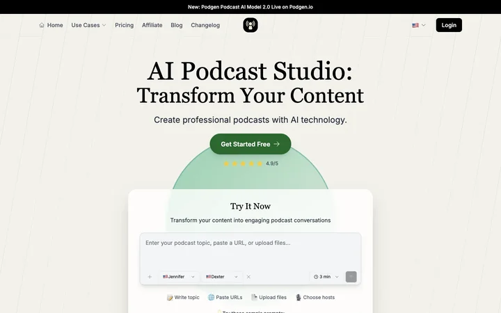 PodGen.io product preview