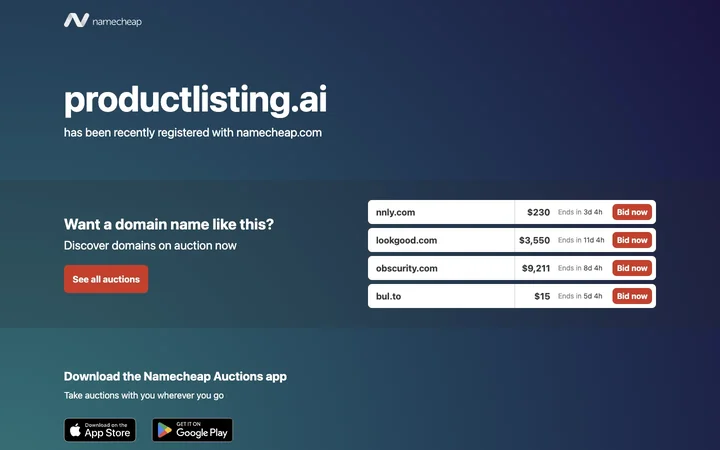productlisting.ai の製品プレビュー