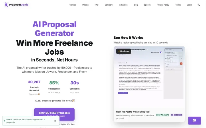 Proposal Genie product preview