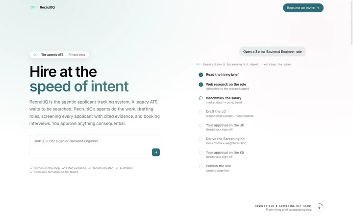 RecruitIQ product preview