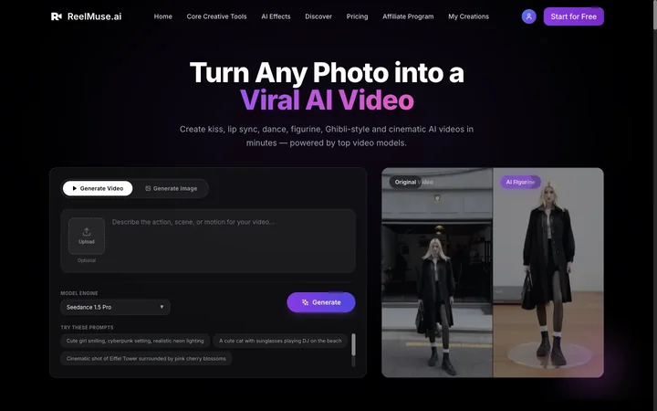 ReelMuse.ai product preview