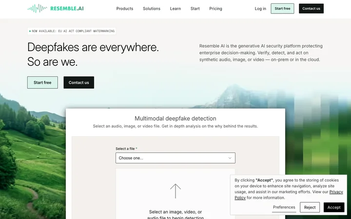 Resemble AI product preview