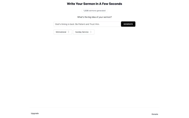 SermonGPT product preview