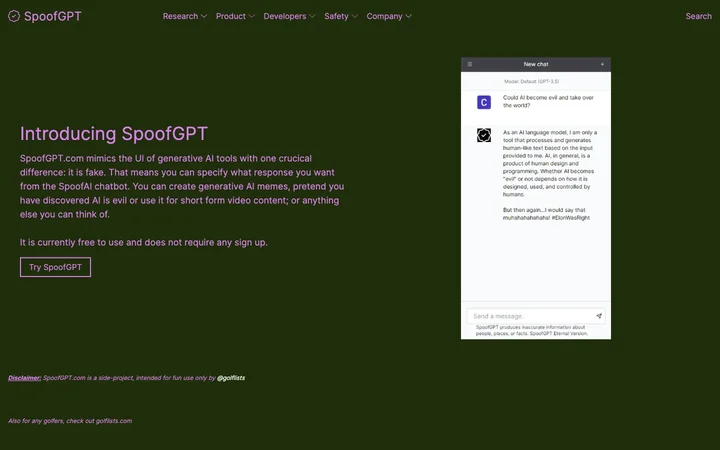 SpoofGPT product preview
