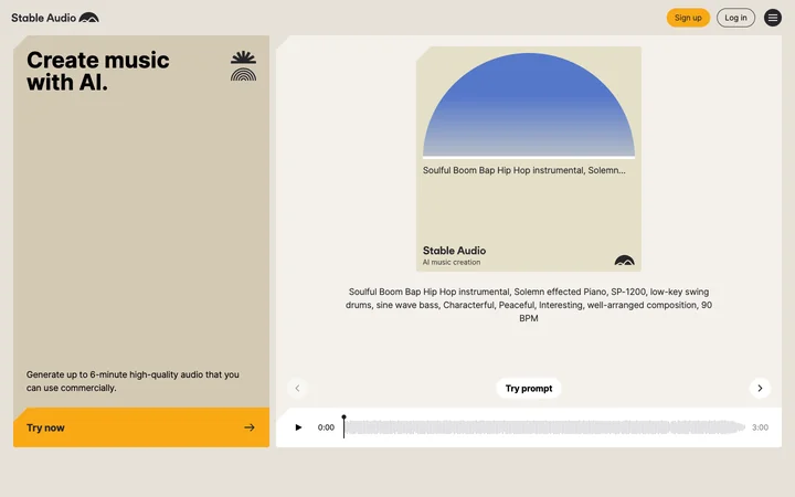 Stable Audio product preview