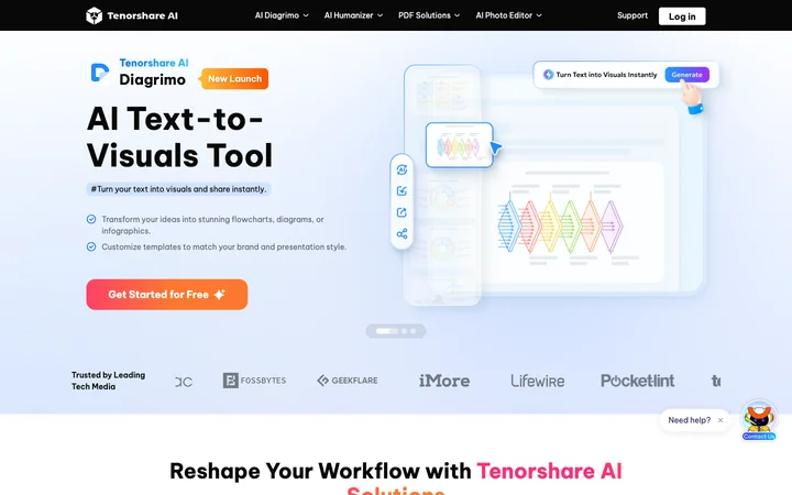 Tenorshare AI product preview
