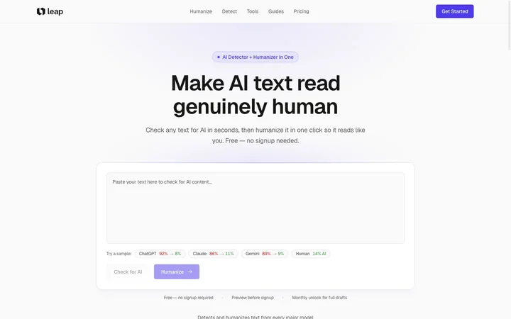 Leap AI product preview
