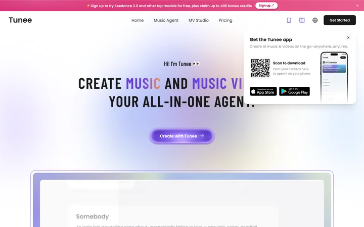 Tunee product preview