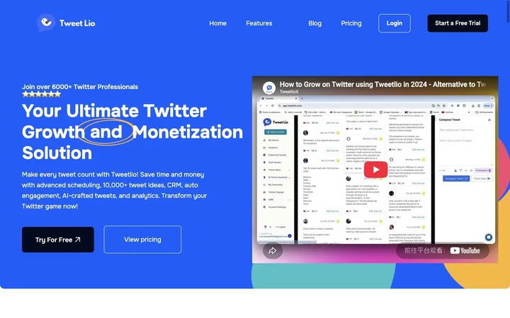 Tweetlio product preview