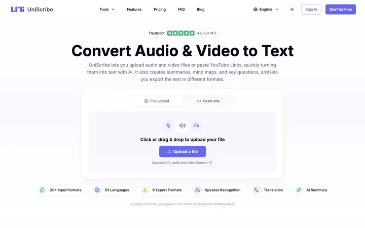 UniScribe product preview