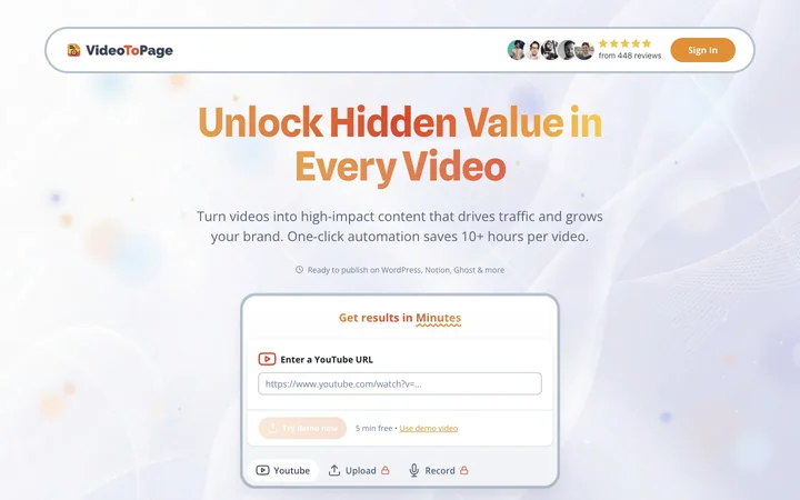 VideoToPage 产品预览
