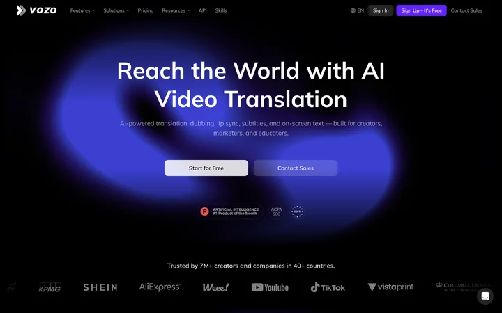 Vozo product preview