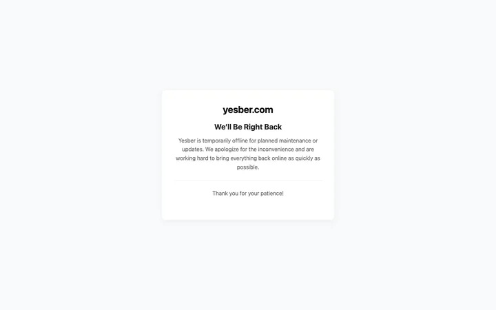 Yesber 제품 미리보기