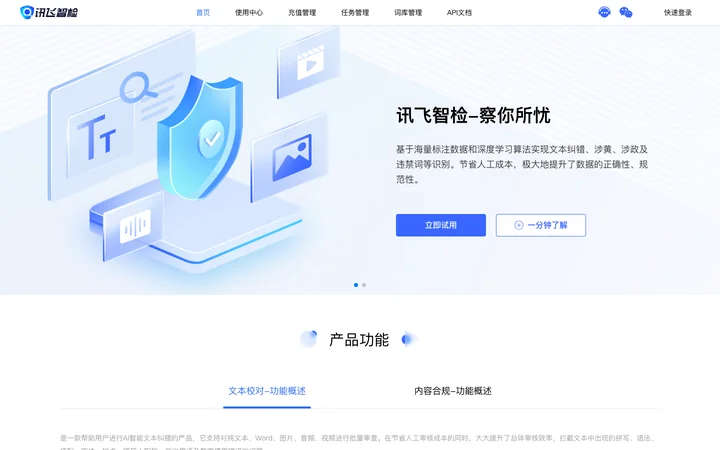讯飞智检 product preview