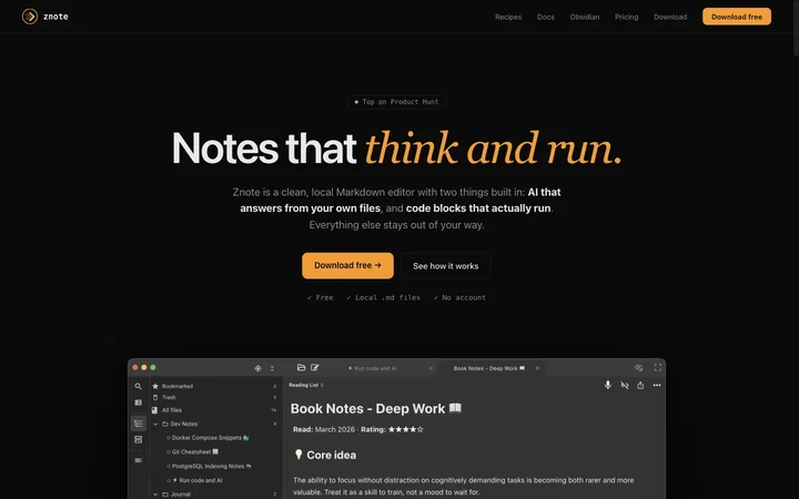 Znote product preview