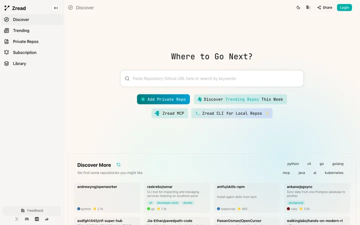 Zread product preview