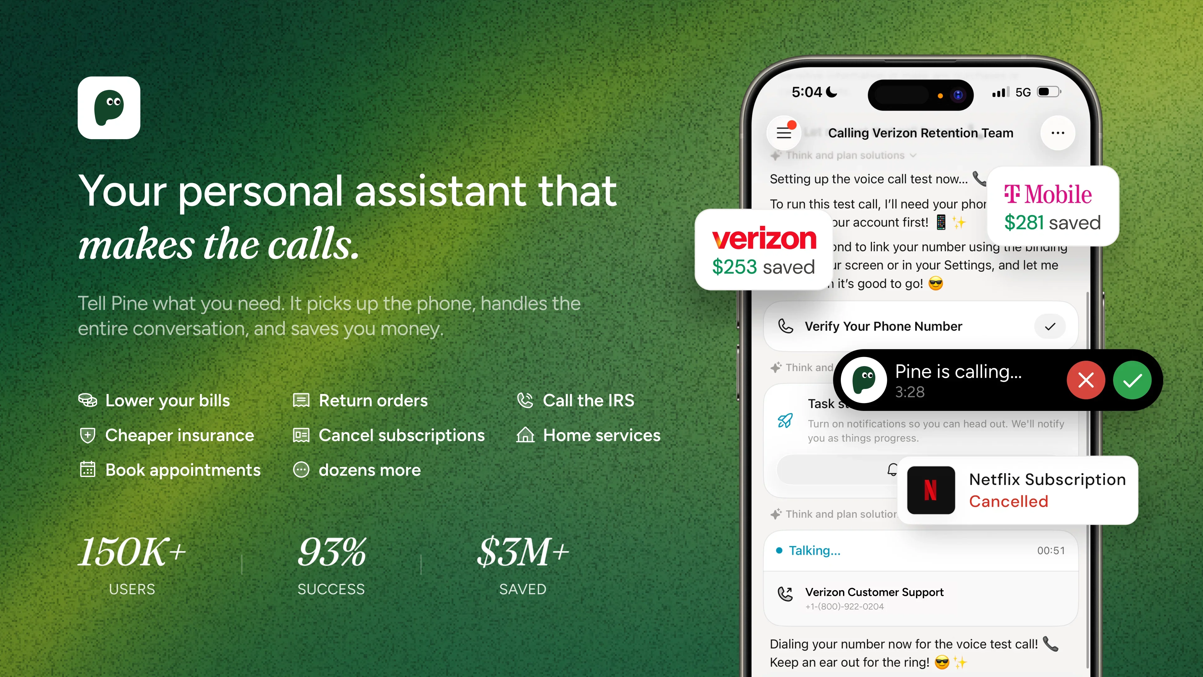 Pine Assistant product preview