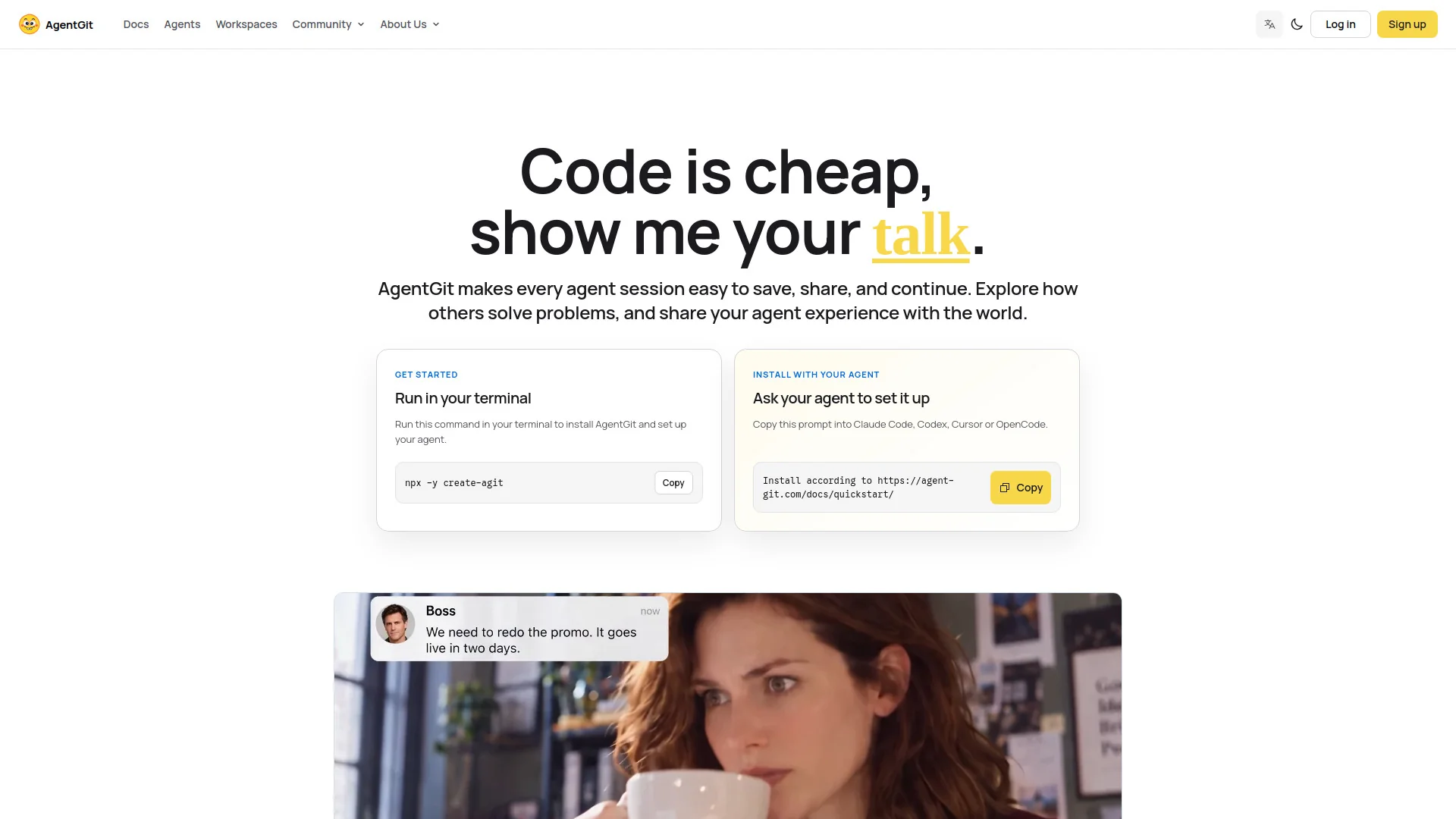 AgentGit product preview