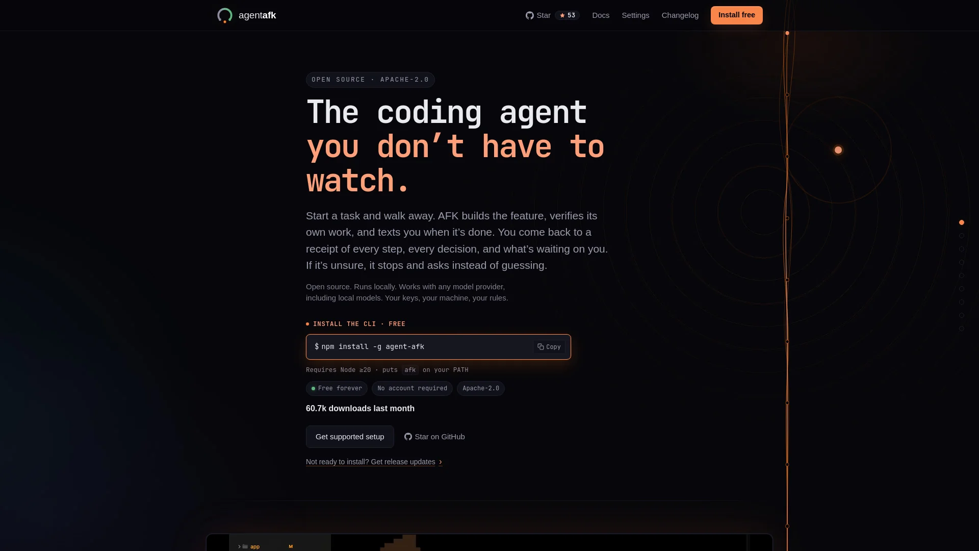 Agent AFK product preview