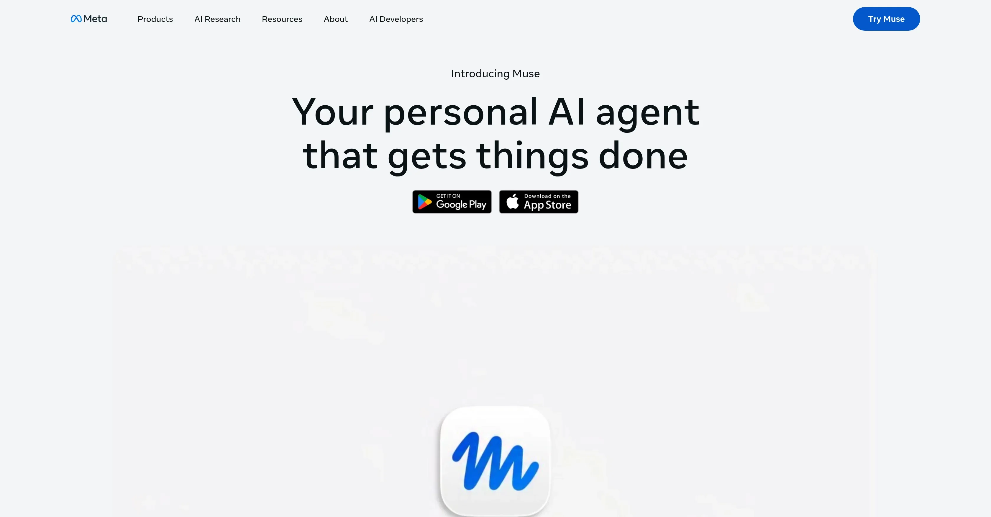 Muse AI by Meta product preview