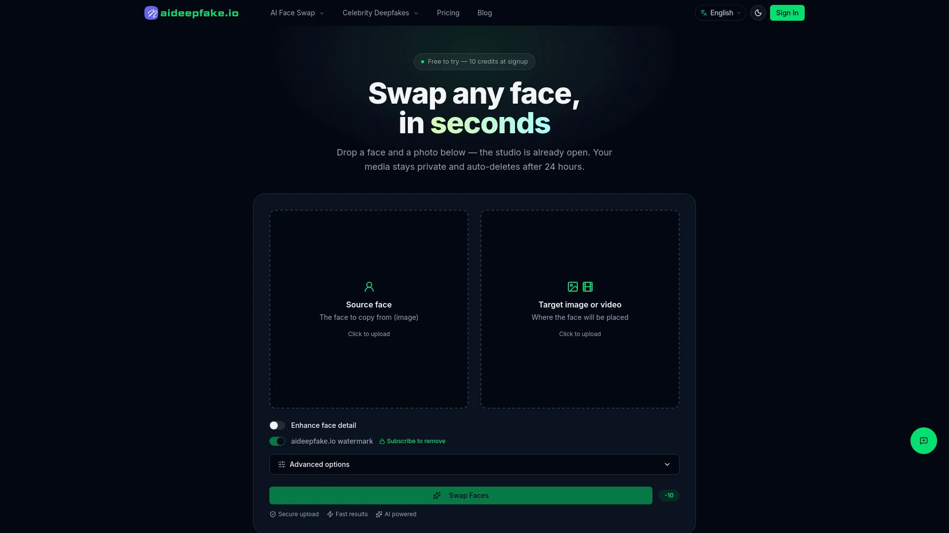 AI Deepfake product preview