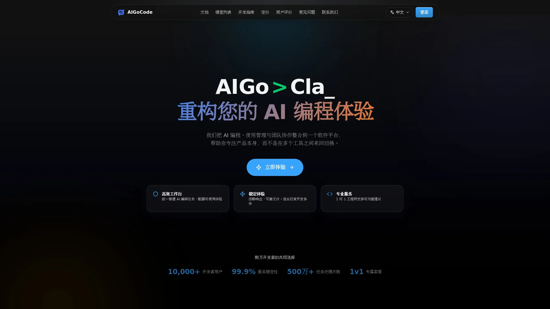 AIGoCode product preview
