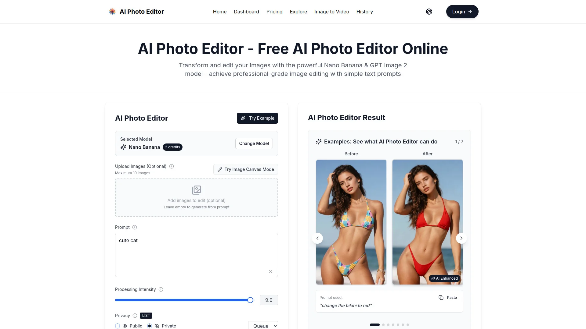AI Photo Editor 产品预览