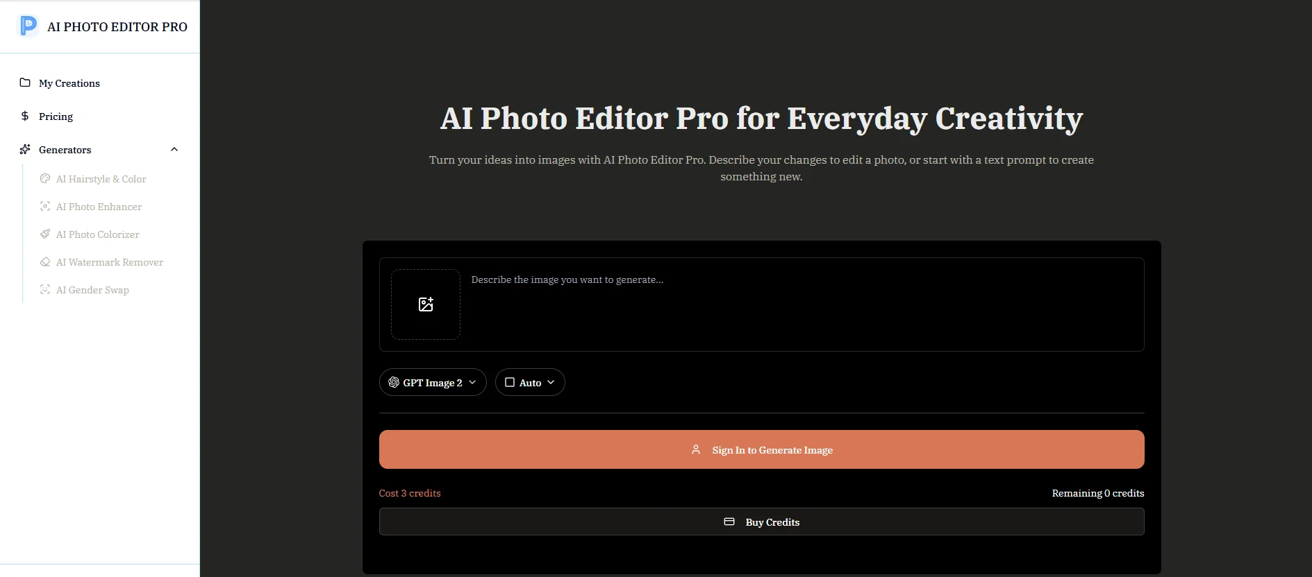 AI Photo Editor Pro product preview