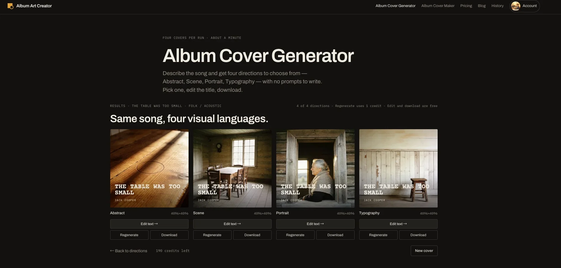 Album Art Creator product preview