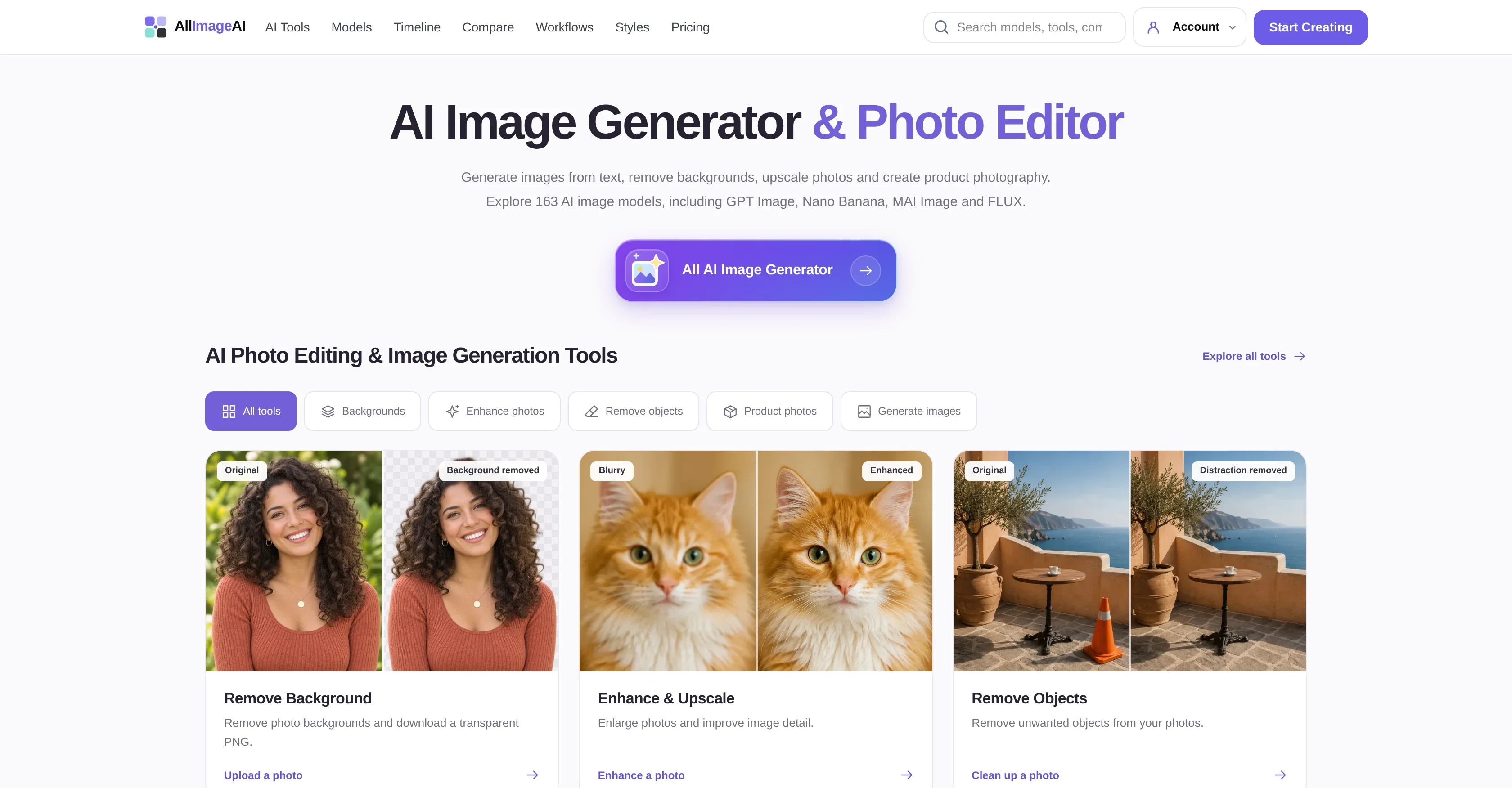 All Image AI product preview