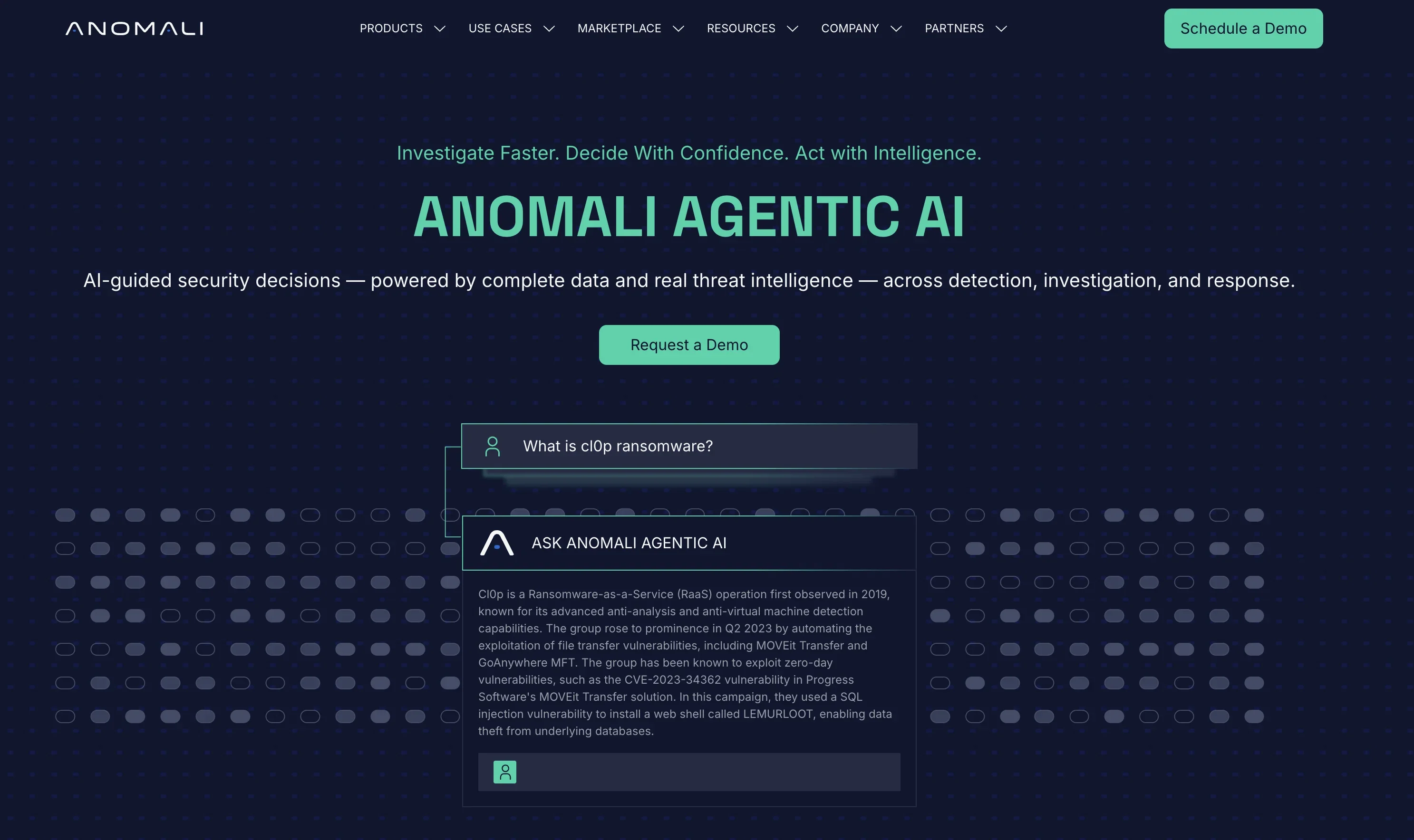 Anomali Agentic AI product preview