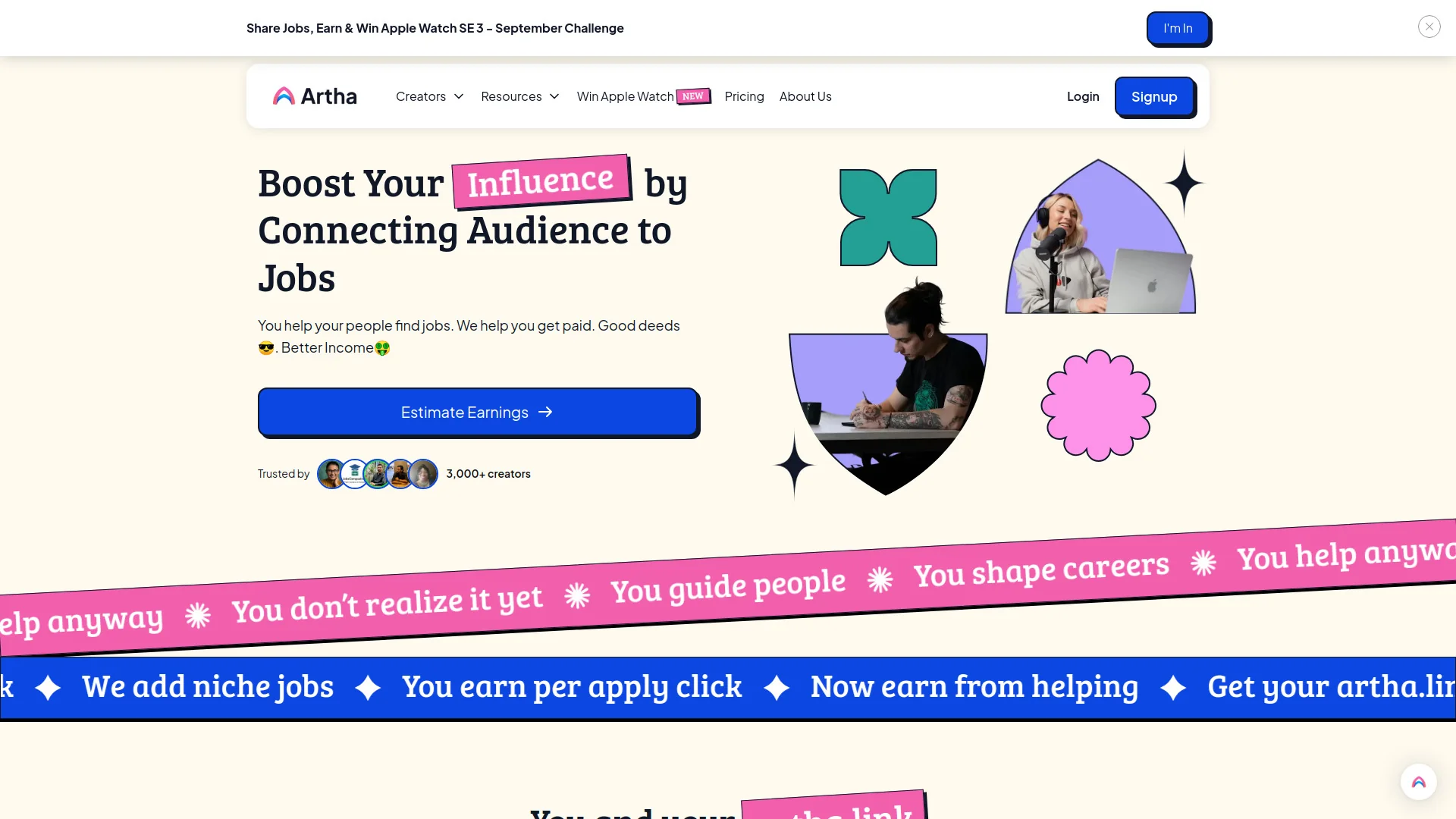 artha.link product preview