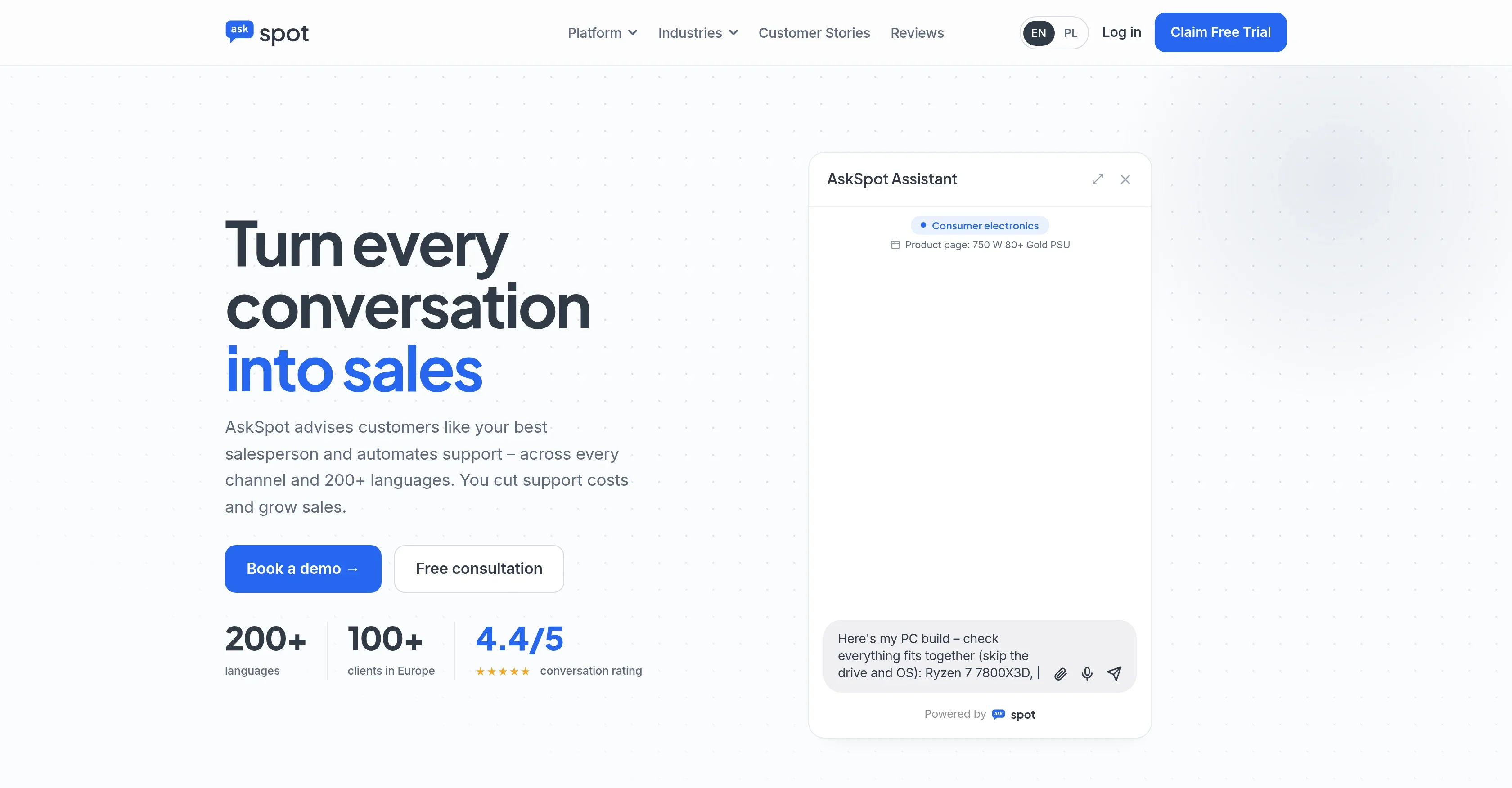AskSpot product preview