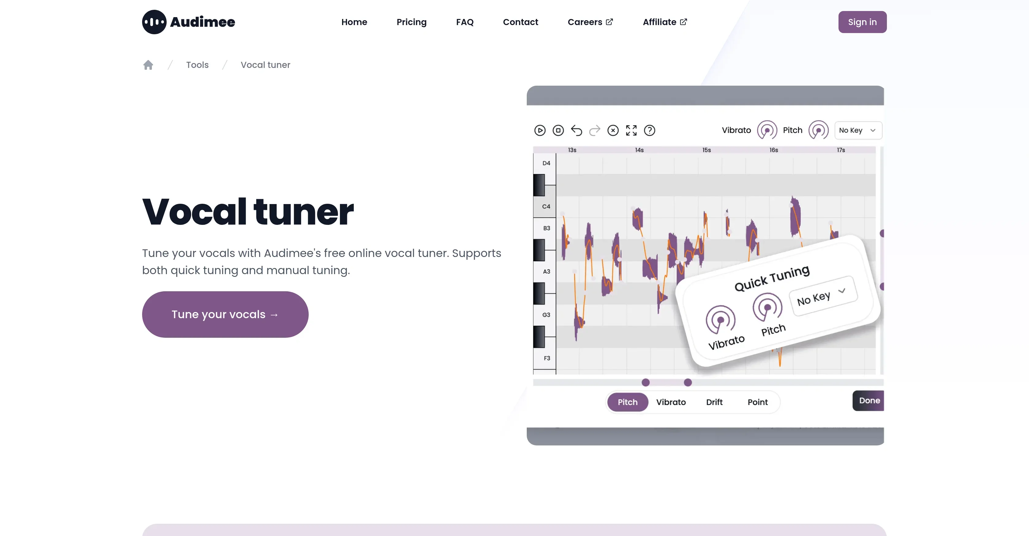 Audimee | Vocal Tuner product preview