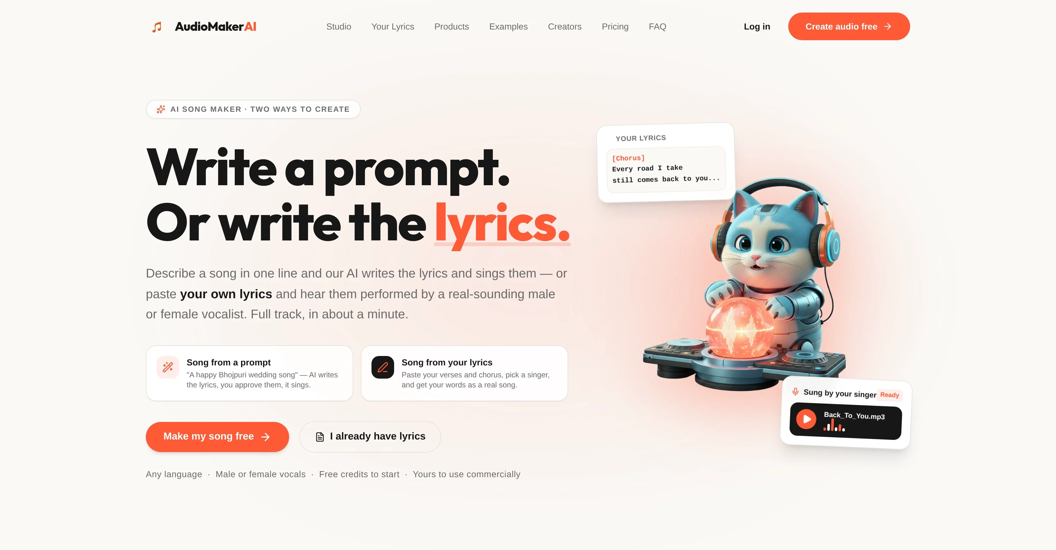 AudioMaker AI product preview