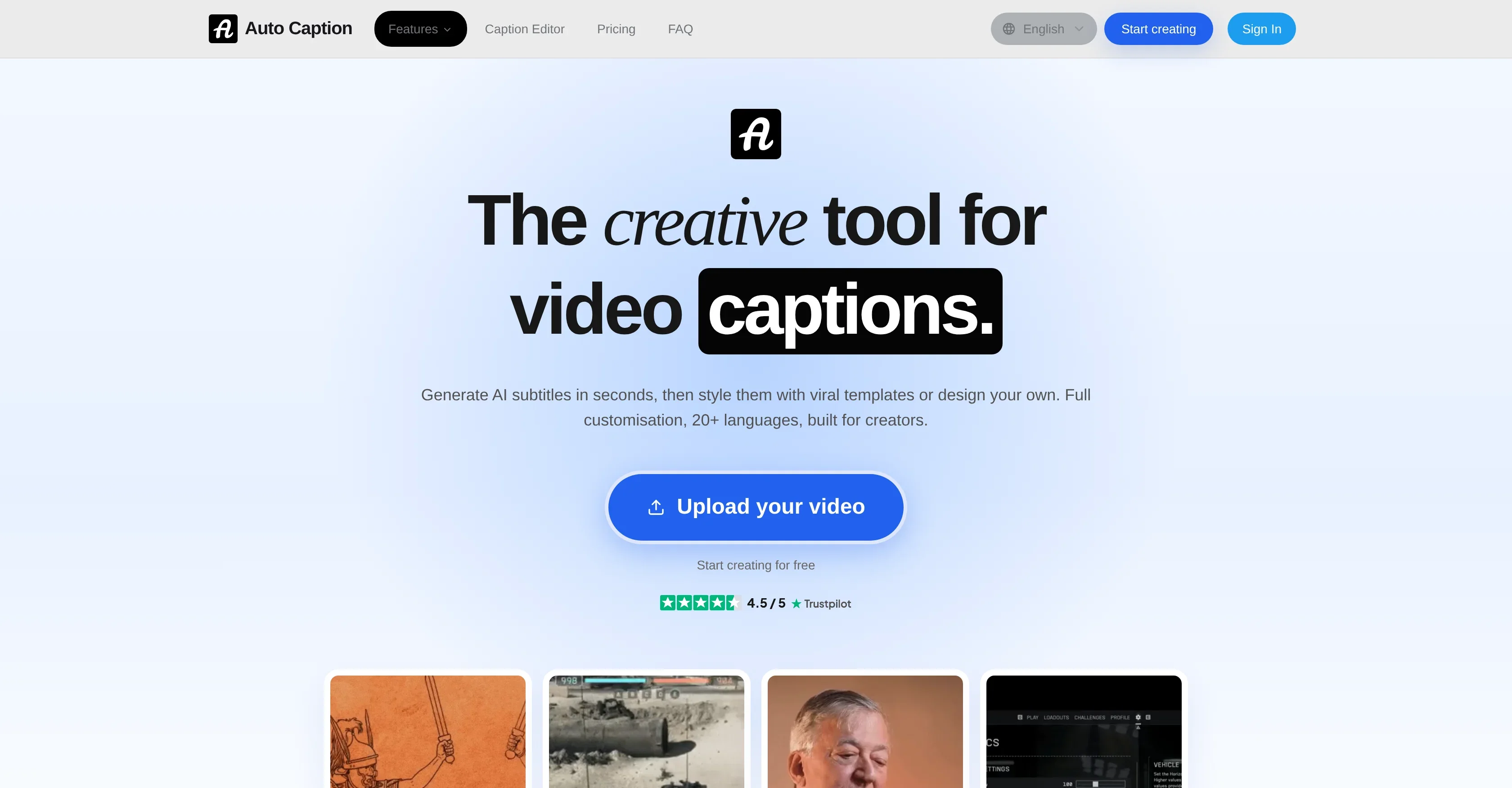 Auto Captioner product preview