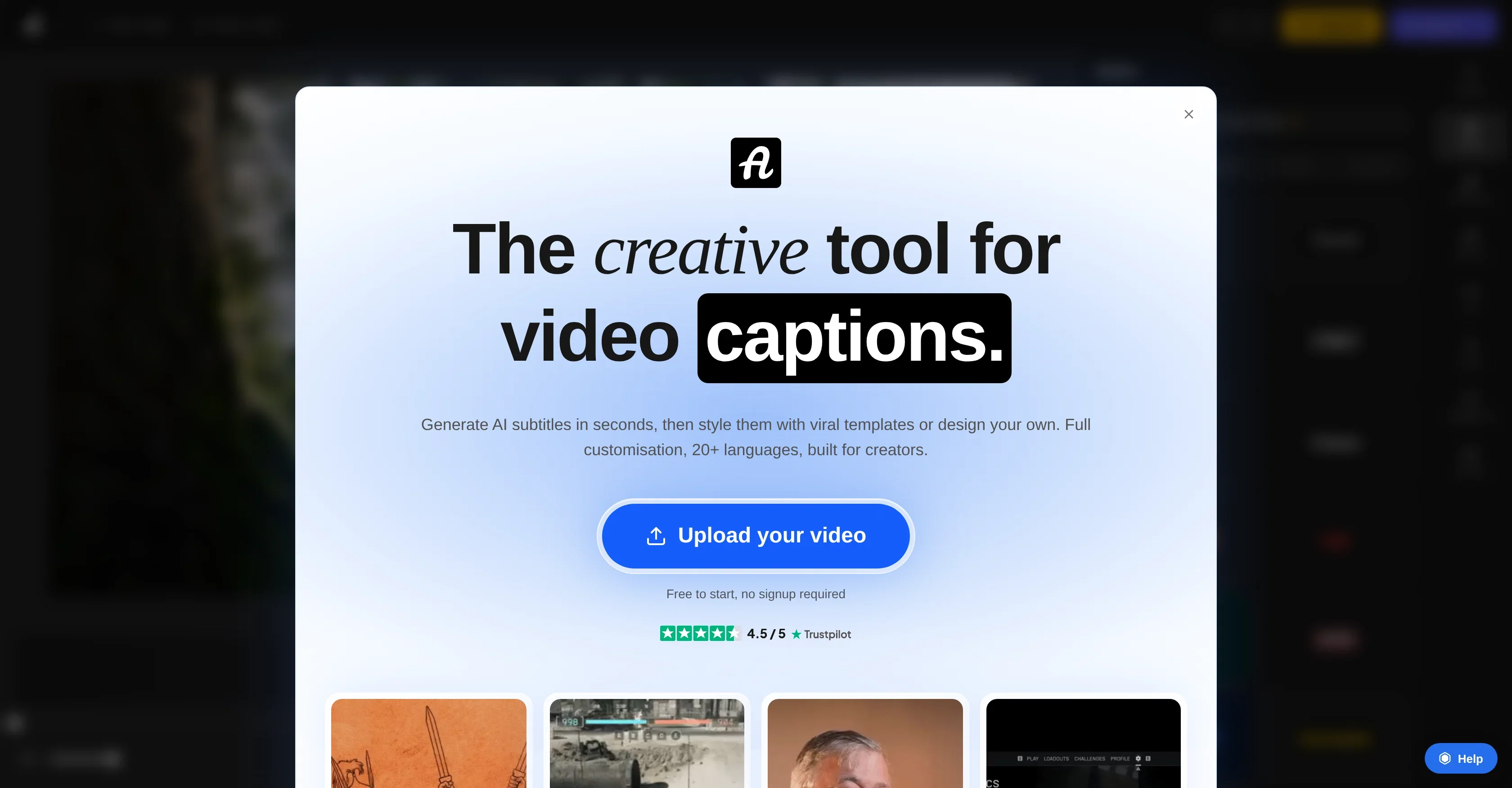 AutoSubtitles product preview