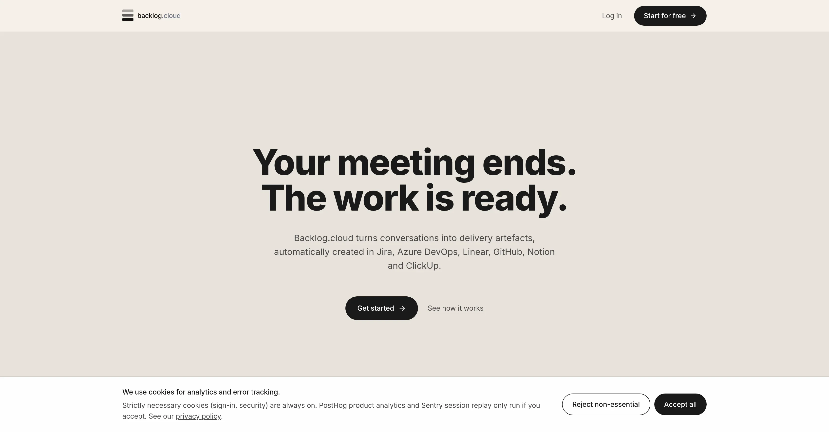 Backlog.cloud product preview