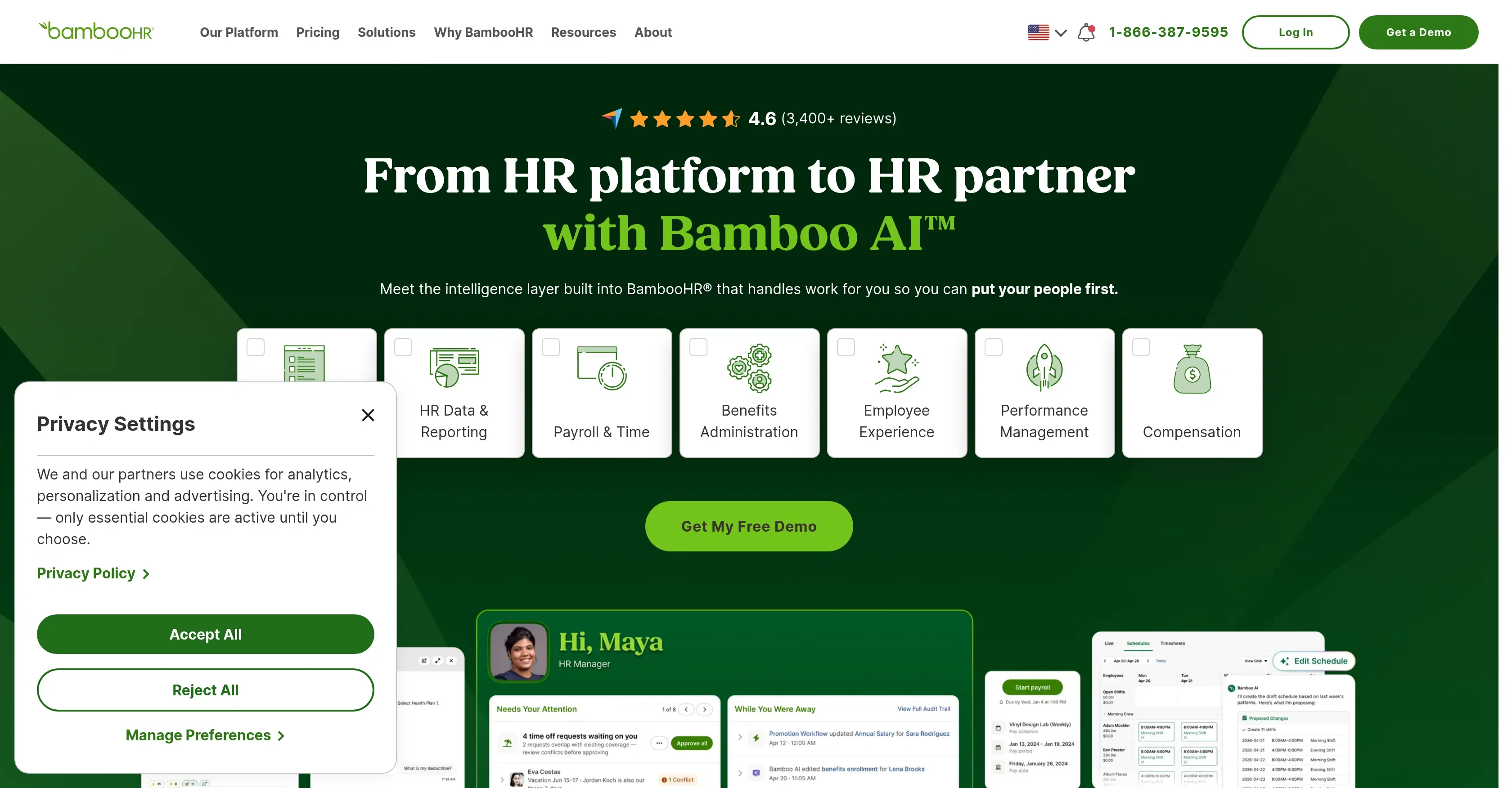 BambooHR product preview