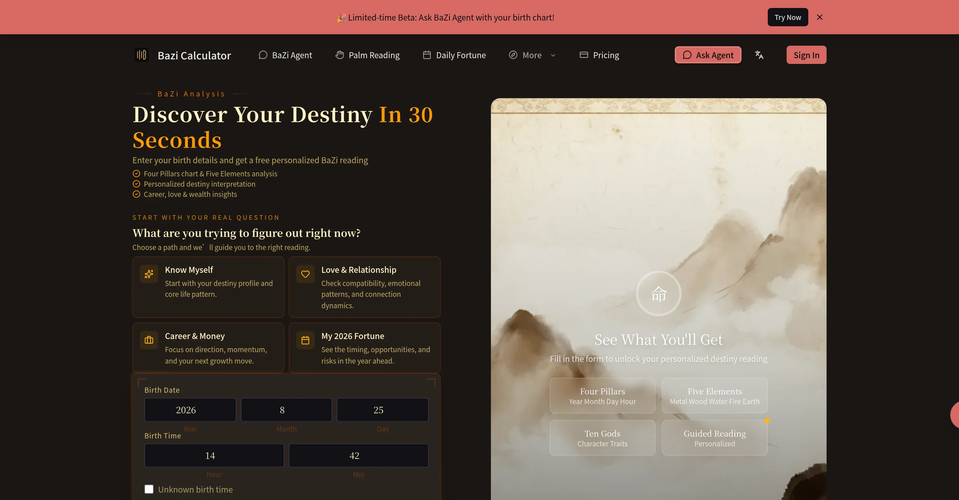 BaZi Calculator product preview