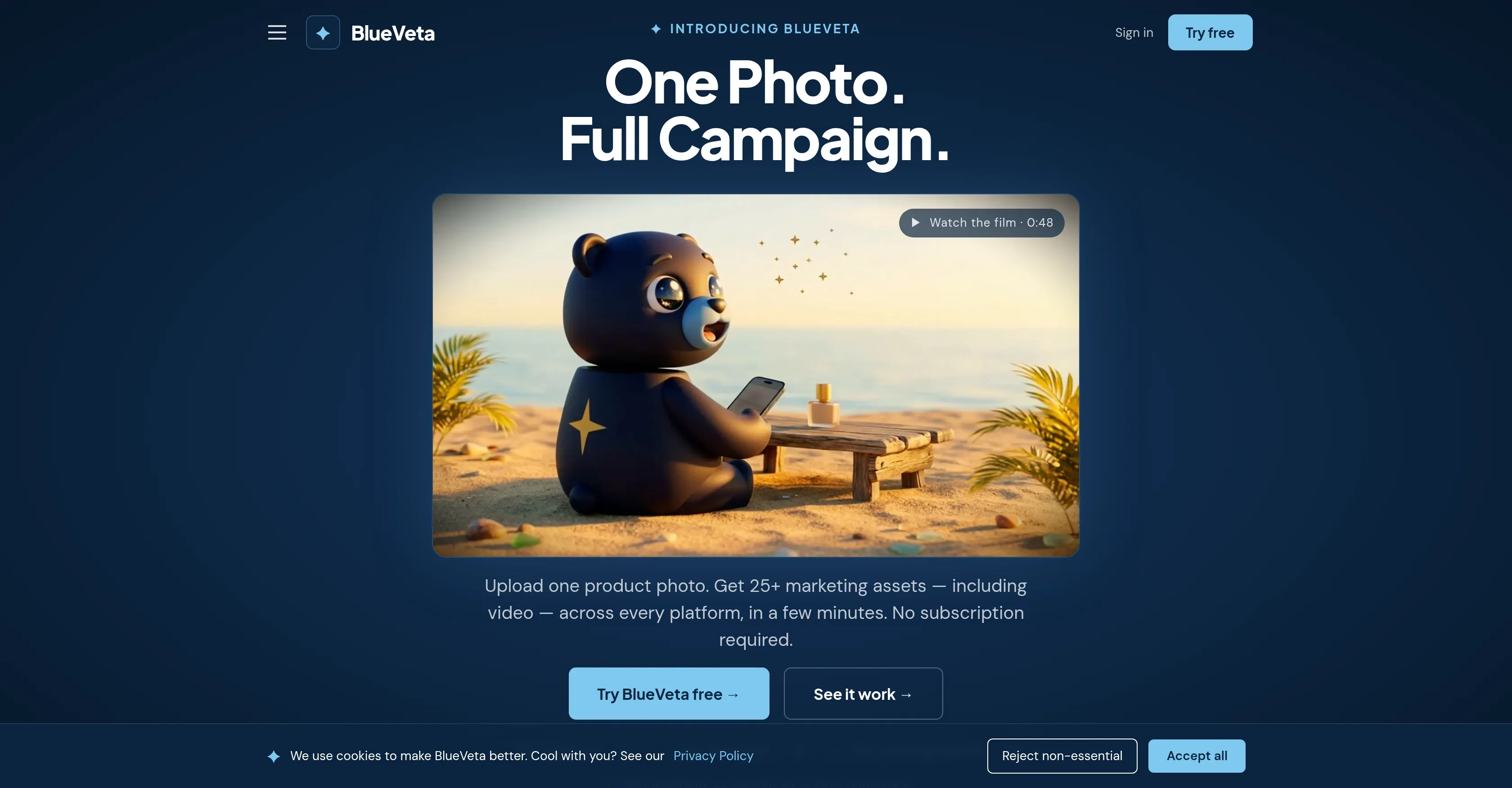 BlueVeta product preview