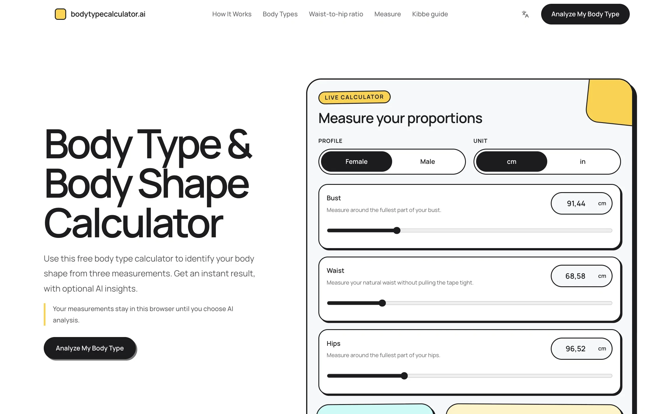 BodyTypeCalculator.ai product preview